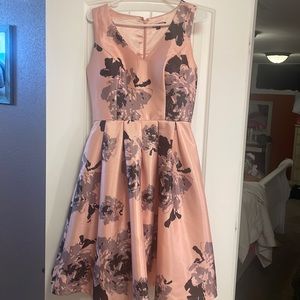 Chi Chi London pink floral cocktail dress. With tule underskirt